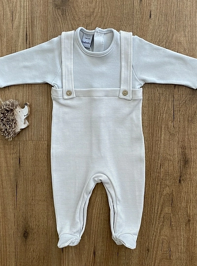 100 x 100 cotton romper or pajamas in two colors.