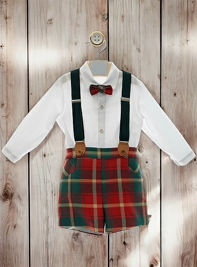 4-piece set for boys, Tartan collection 4-piece set for boys, Tartan collection