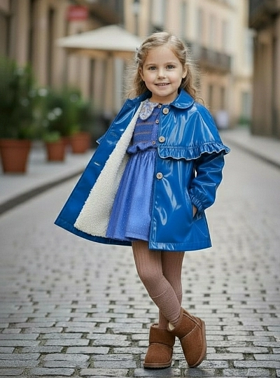 Abrigo de charol con capa desmontable de La Martinica Abrigo de charol con capa desmontable de La Martinica