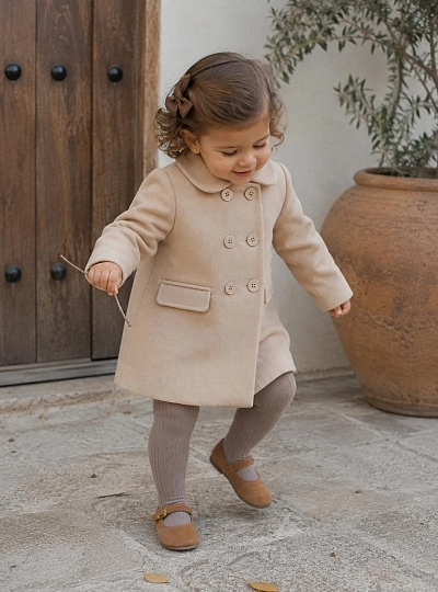 Abrigo Inglés Unisex de Paño Camel Abrigo Inglés Unisex de Paño Camel