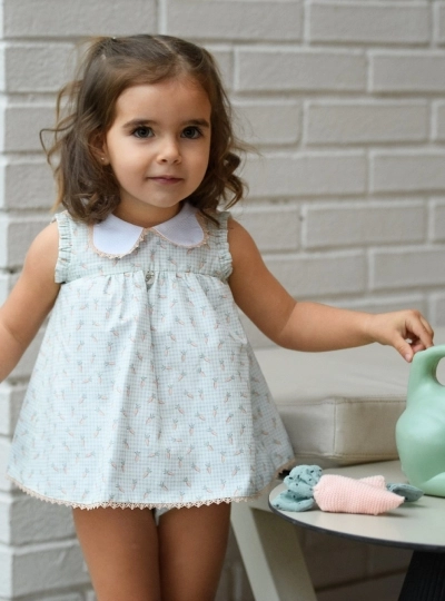 Baby dress and bloomers set, Carrot Collection