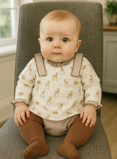 Baby dress and panty set from Foque La Montaña Collection Baby dress and panty set from Foque La Montaña Collection