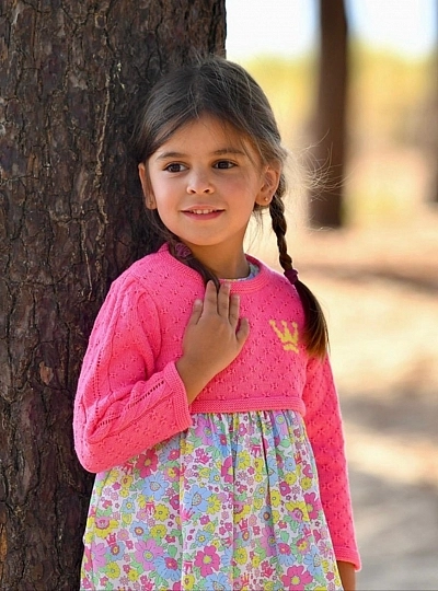 Baby outfit with bloomers and sweater from the Cósima Collection