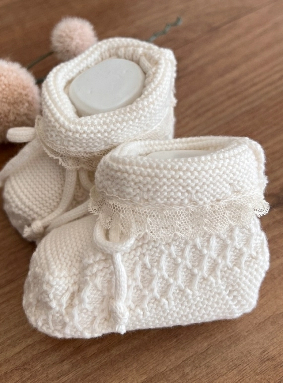 Beige unisex booties Crystal collection