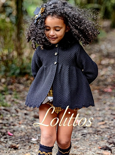 Black knit coat from the Globo collection by Lolittos