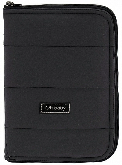 Black padded document holder