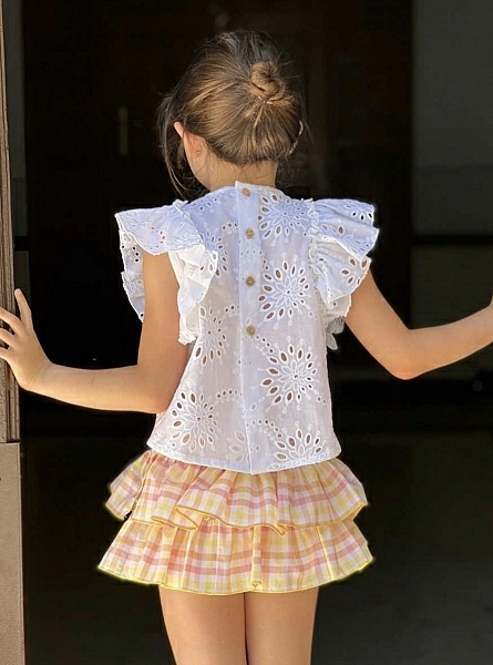 Blouse and bloomers set La Peppa pastel collection