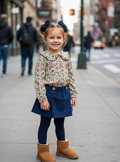 Blouse and skirt set from the Liberty collection by Mon petit bonbon