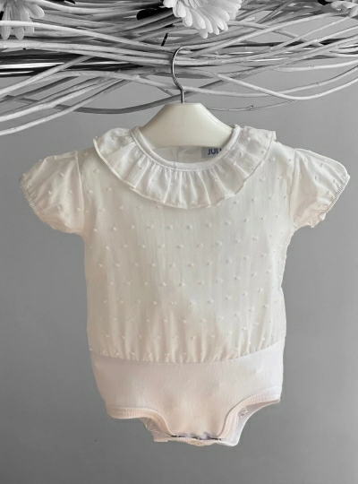 Body camisa unisex en Plumeti blanco