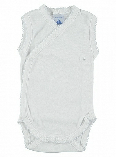 Body cruzado unisex. Blanco