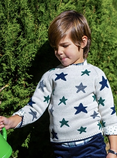 Boy's jumper with stars Pandora de la Martinique Collection