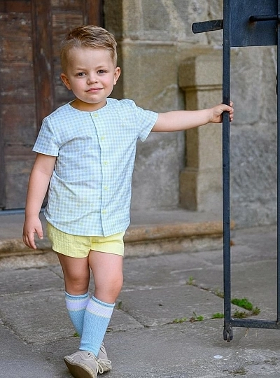 Boy's outfit: shirt and shorts, Te Quiero collection Boy's outfit: shirt and shorts, Te Quiero collection