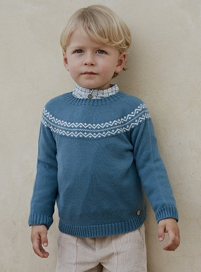 Boy's sweater with Greca Cyane collection