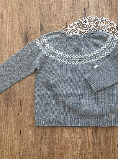 Boy's sweater with Greca Cyane collection