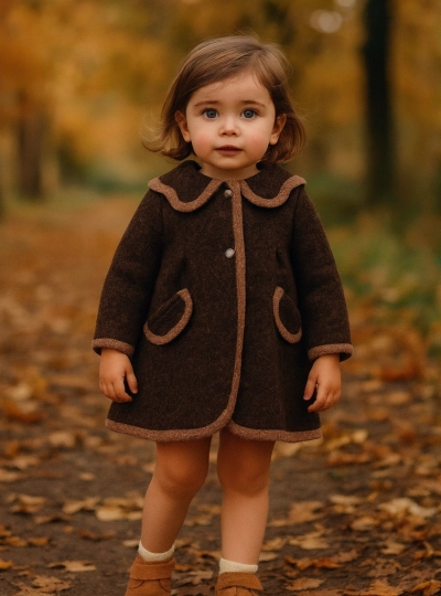Brown Austrian girl's coat from Foque