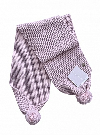 Bufanda unisex de punto con borlas