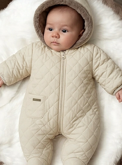 Buzo unisex para primeras puestas. color crudo