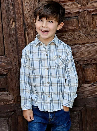 Camisa para niño de algodón colección Leicester