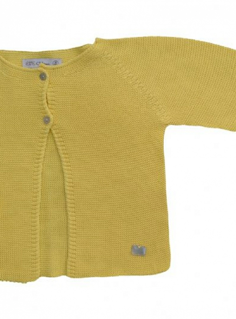 Chaqueta larga unisex color amarillo. Eve Children. talla 3 años