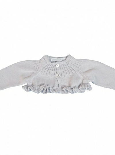 Chaquetita corta con volantes color Gris. Colección P-V Chaquetita corta con volantes color Gris. Colección P-V