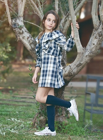 Checked dress Marine collection by Eve Children.