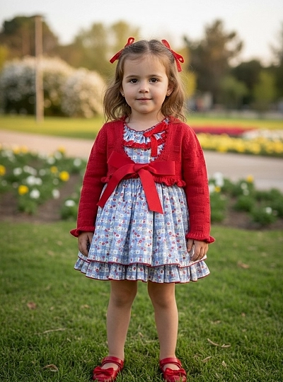 Cherry collection baby set with bloomers and jacket