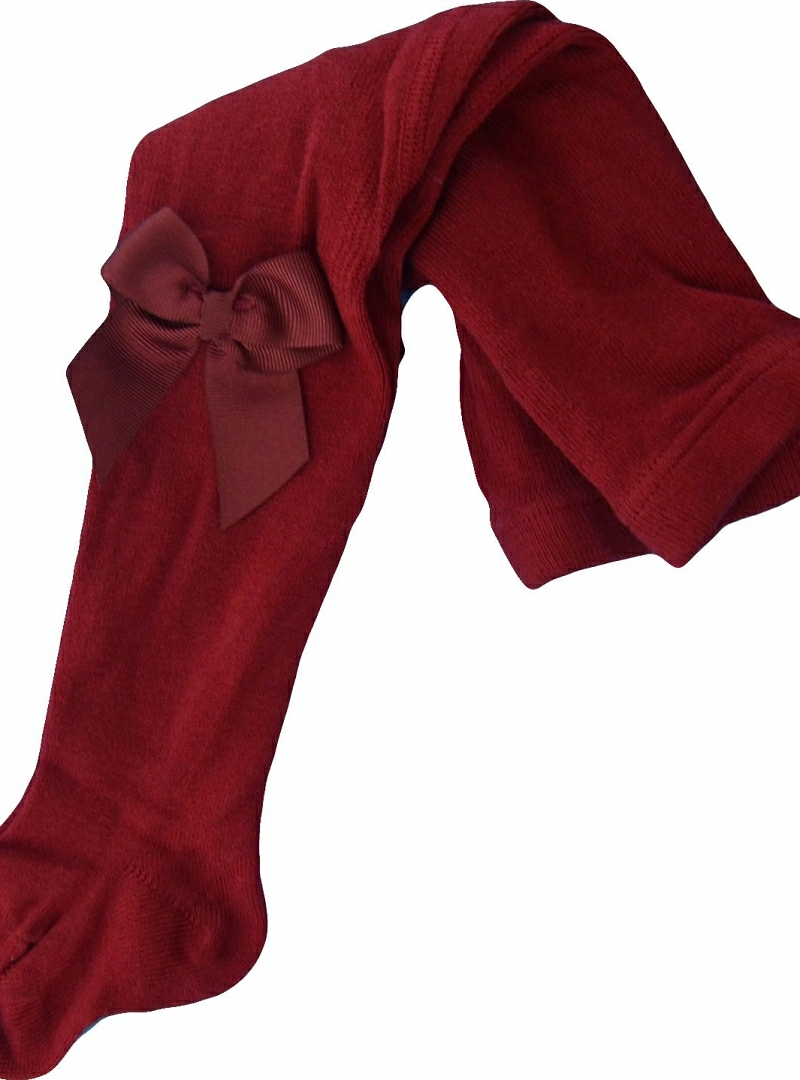 Condor Leggings with garnet bow in garnet color (575) O-Winter