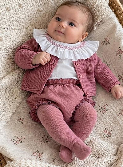 Conjunto bebé niña cassis 3 meses con chaqueta Cóndor. Body y cubrepañal Conjunto bebé niña cassis 3 meses con chaqueta Cóndor. Body y cubrepañal