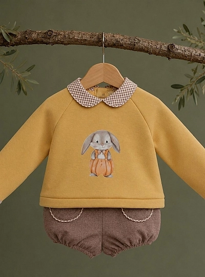 Conjunto bebé niño sudadera y bombacho colección Cascabel Conjunto bebé niño sudadera y bombacho colección Cascabel