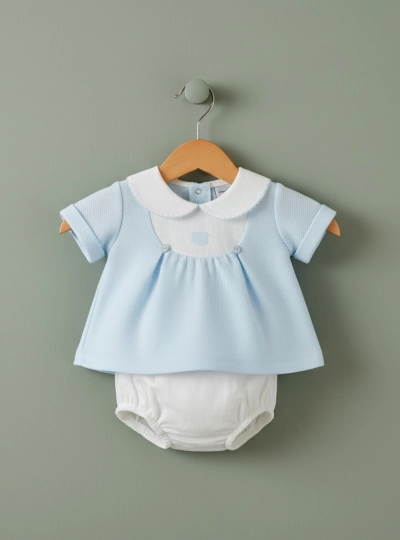 Conjunto blusa y braguita para niño colección Miel Conjunto blusa y braguita para niño colección Miel