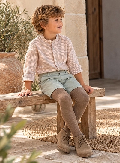Conjunto de niño camisa vichy y pantalón Colección Rouse by Copo Conjunto de niño camisa vichy y pantalón Colección Rouse by Copo
