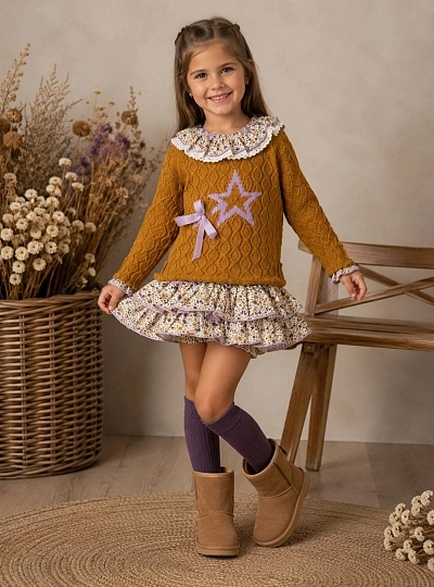 Conjunto jersey y braga falda Colección Brote de Lolittos Conjunto jersey y braga falda Colección Brote de Lolittos