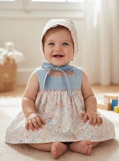 Conjunto Jesusito con capota y braga colección Mayólica