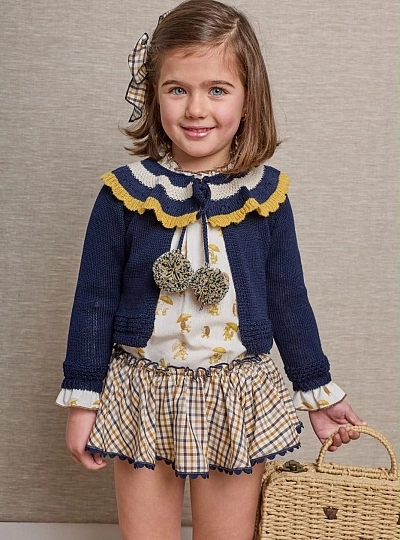 Conjunto niña 3 piezas Colección Castaña La Martinica Conjunto niña 3 piezas Colección Castaña La Martinica