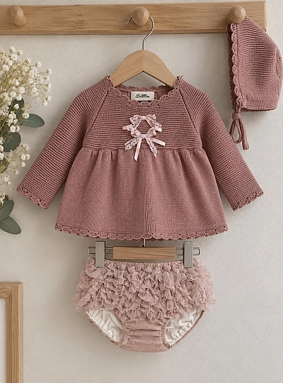 Conjunto Niña 3 Piezas Colección Nana Lolittos Conjunto Niña 3 Piezas Colección Nana Lolittos