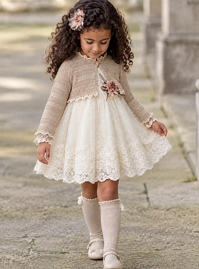 Conjunto Niña Jesusito Chaqueta y Braga Colección Nácar Lolittos Conjunto Niña Jesusito Chaqueta y Braga Colección Nácar Lolittos
