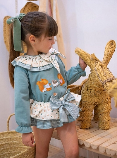 Conjunto niña sudadera y braguita Manzana – Pío Pío Conjunto niña sudadera y braguita Manzana – Pío Pío