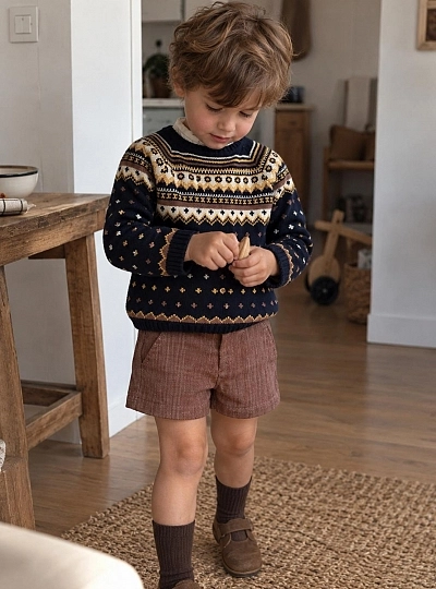 Conjunto niño 3 piezas Colección Castaña La Martinica Conjunto niño 3 piezas Colección Castaña La Martinica