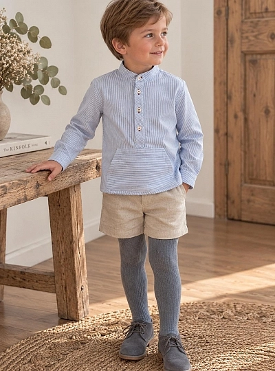 Conjunto niño Camisa y Pantalón Corto Colección Preppy Copo