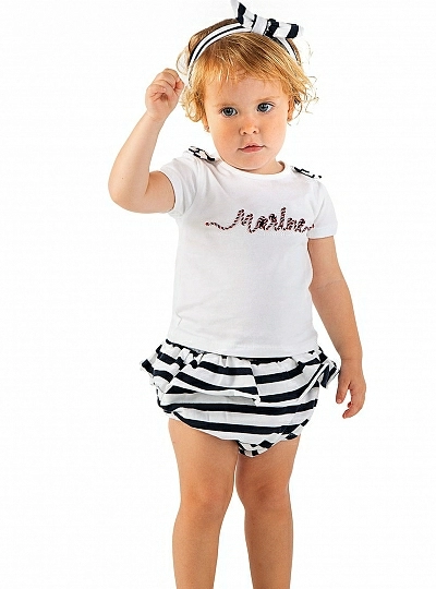 Conjunto para niña de algodón colección Marine