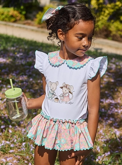Conjunto para niña dos piezas Colección Petunia Conjunto para niña dos piezas Colección Petunia