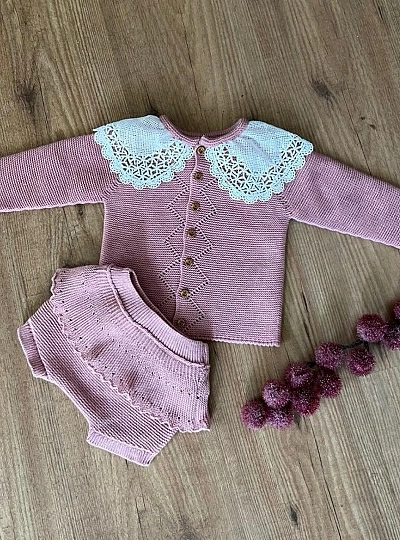 Conjunto para niña en punto colección Rose