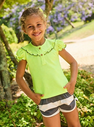 Conjunto para niña polo y short colección Aurora Boreal