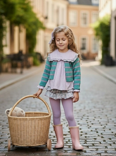 Conjunto para niña tres piezas Viena de La Martinica Conjunto para niña tres piezas Viena de La Martinica