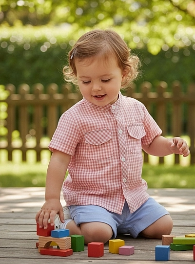 Conjunto para niño blusa y pantalón colección Mayólica Conjunto para niño blusa y pantalón colección Mayólica