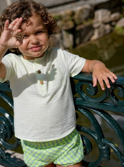 Conjunto para niño camisa y bombachito Colección Pescardinos Conjunto para niño camisa y bombachito Colección Pescardinos