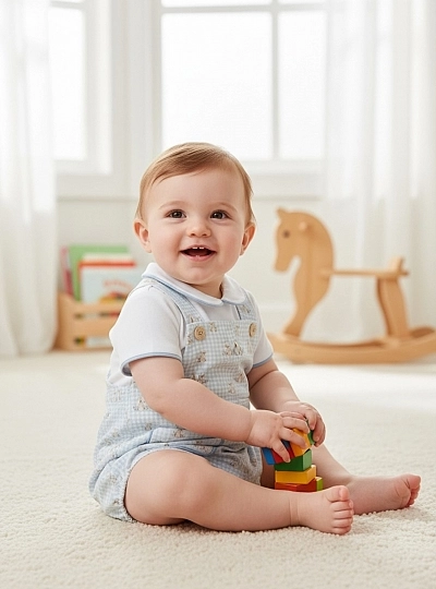 Conjunto para niño Camisa y peto colección Arcilla Conjunto para niño Camisa y peto colección Arcilla