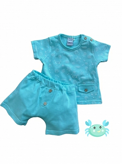 Conjunto para niño en verde colección Crabs