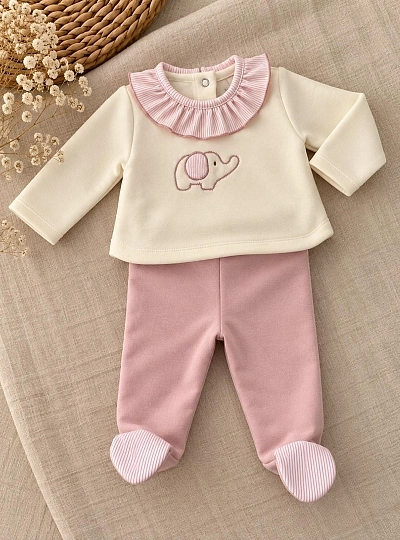 Conjunto Primera Puesta Bebé Niña Elefante Rosa – Arroyo Conjunto Primera Puesta Bebé Niña Elefante Rosa – Arroyo