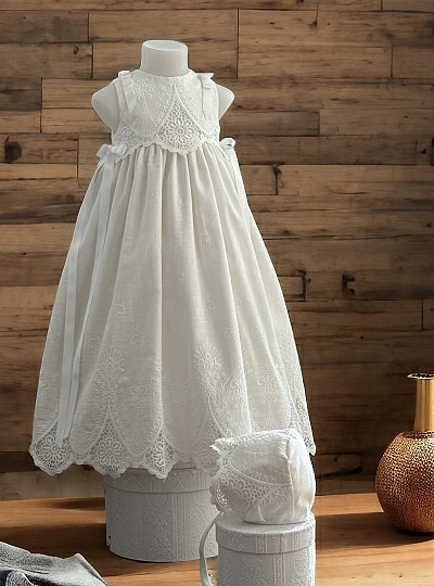 Conjunto unisex Faldón y capota Blanco roto modelo Brezo Conjunto unisex Faldón y capota Blanco roto modelo Brezo